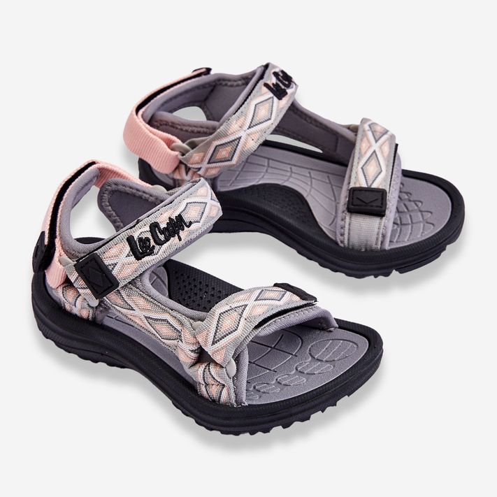 Lee Cooper Children's Sandals LCW-23-34-1681 Gray-Pink grey 2 Lee Cooper Children's Sandals LCW-23-34-1681 Gray-Pink grey 2