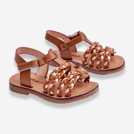 Children's Velcro Sandals With Straps Brown Sammy 2