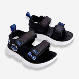 FR1 Children's Light Sandals Black and Blue Maxel 2