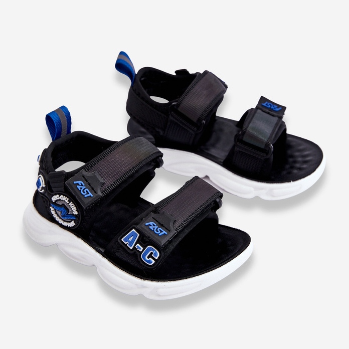 FR1 Children's Light Sandals Black and Blue Maxel 2