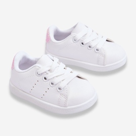 FR1 Children's Sport Shoes White and Pink Glossy 2 FR1 Children's Sport Shoes White and Pink Glossy 2