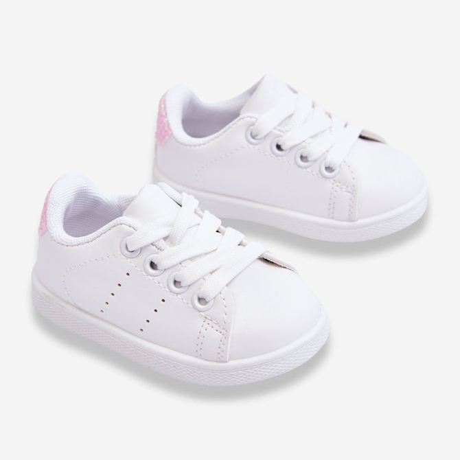 FR1 Children's Sport Shoes White and Pink Glossy 2 FR1 Children's Sport Shoes White and Pink Glossy 2