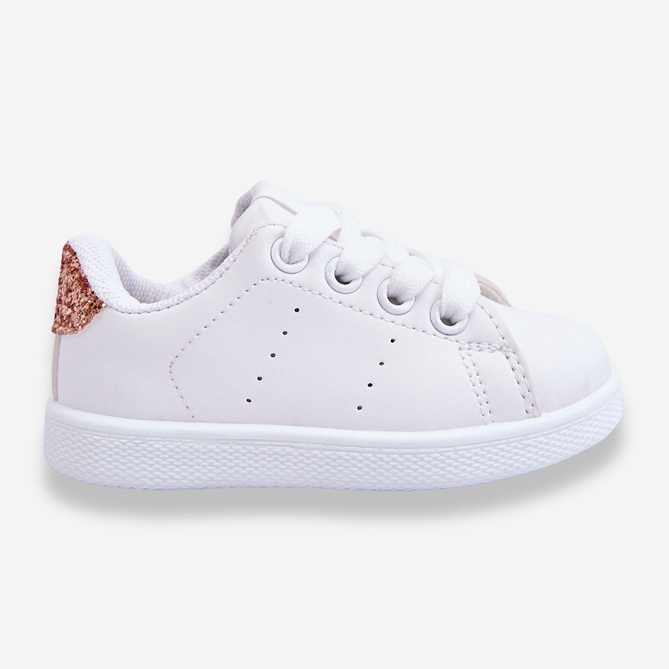 FR1 Children's Sport Shoes White and Pink Gold Glossy 1 FR1 Children's Sport Shoes White and Pink Gold Glossy 1