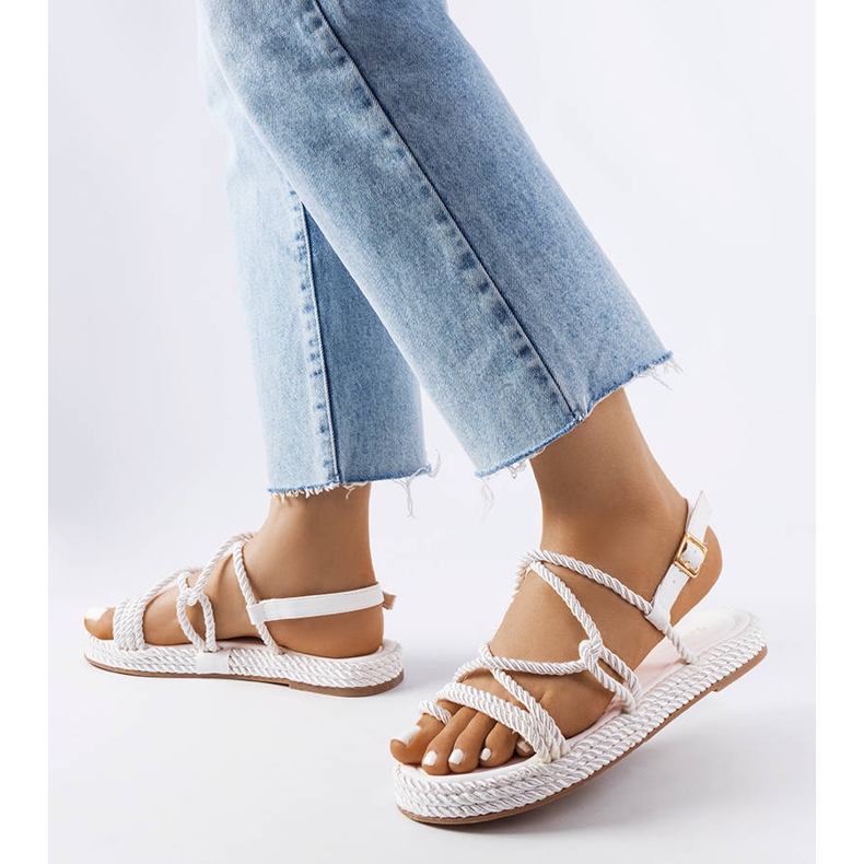 White braided sandals from Burwell 1 White braided sandals from Burwell 1