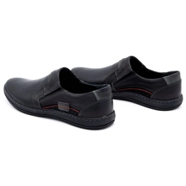 Olivier Men's leather loafers 520 black 4