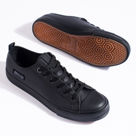 Men's black sneakers made of ecological leather Big Star KK174009 1