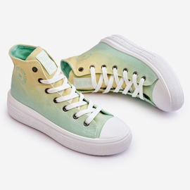 High Platform Sneakers Big Star LL274A190 Yellow-Green 1