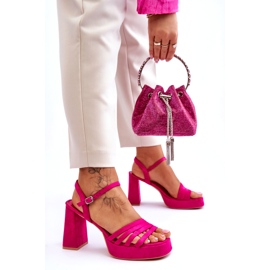 FB2 Women's Suede Platform Sandals Fuchsia Verda pink 7