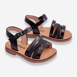 Children's Sandals With Stripes Black Isla 2