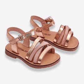 Children's Sandals With Straps Rose Gold Isla golden 2