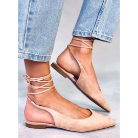 Dentoni Nude Slingback Ballet Flats beige 2 Dentoni Nude Slingback Ballet Flats beige 2