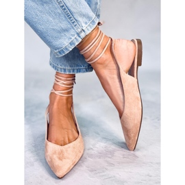 Dentoni Nude Slingback Ballet Flats beige 1 Dentoni Nude Slingback Ballet Flats beige 1