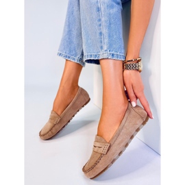 Anaya Khaki suede women's loafers beige 1