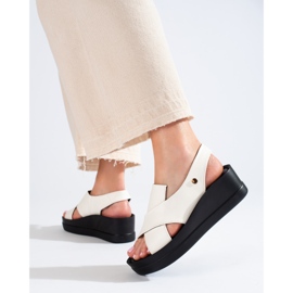 Women's Shelovet wedge sandals white 1 Women's Shelovet wedge sandals white 1