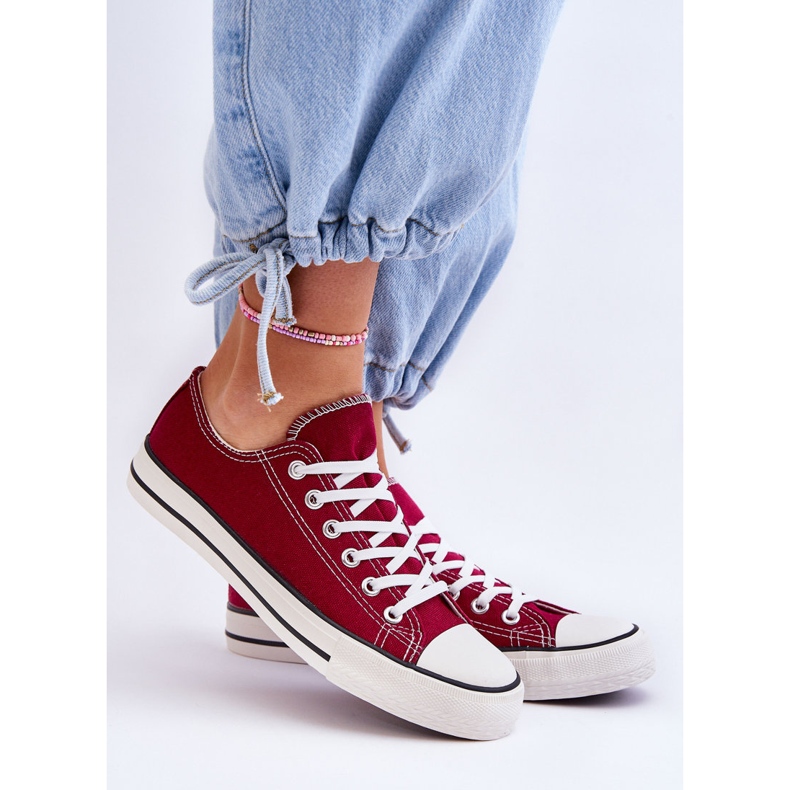 FR1 Women's Classic Low Sneakers Burgundy Vegas red 1