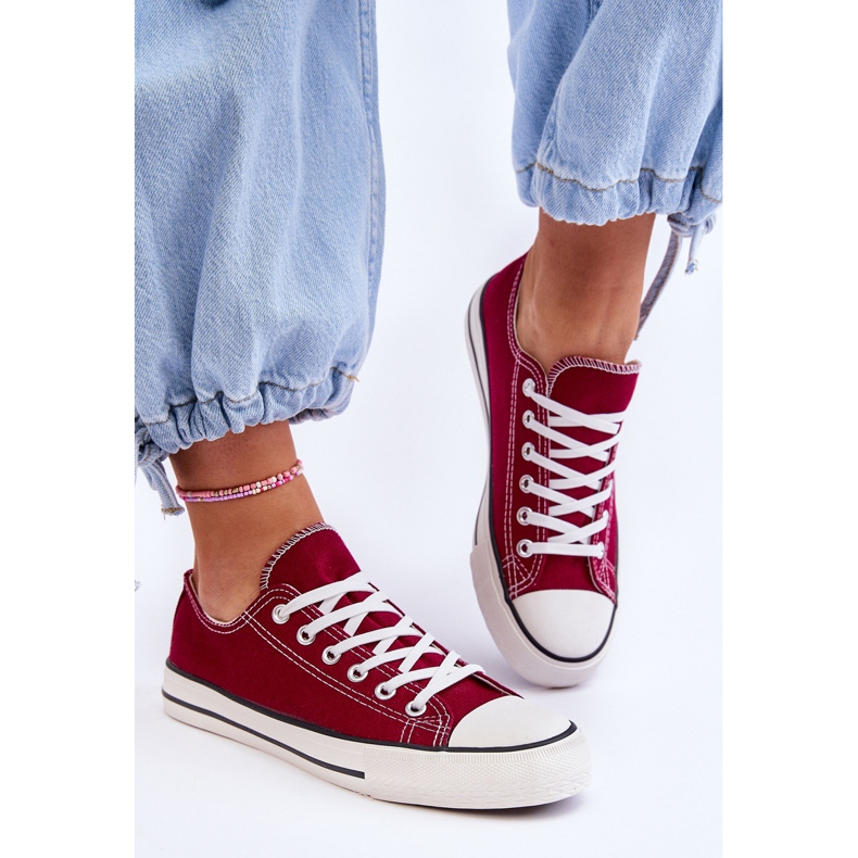 FR1 Women's Classic Low Sneakers Burgundy Vegas red 2