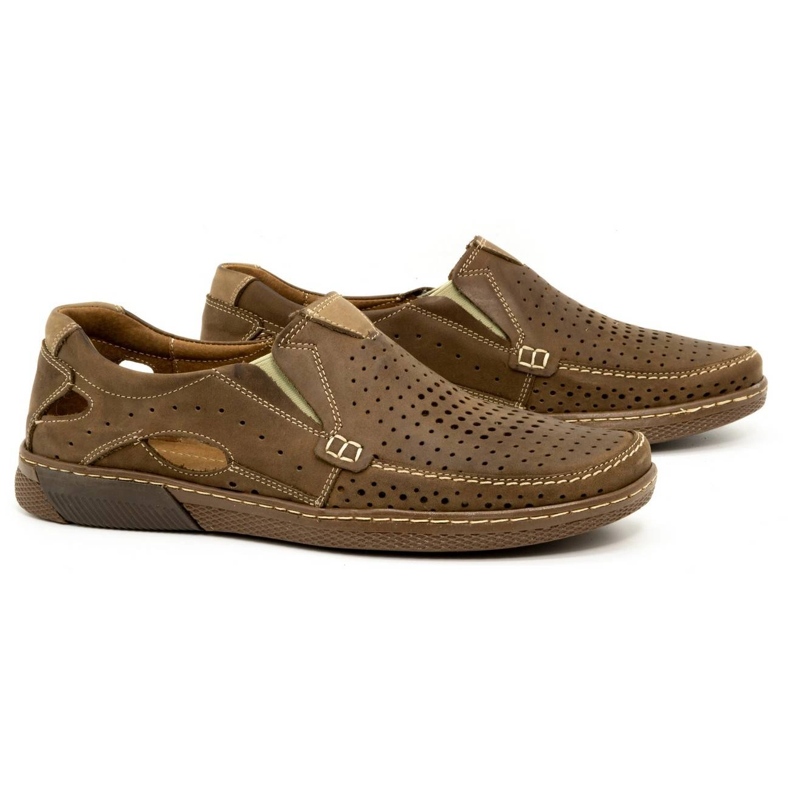 Olivier Leather men's shoes 937MP brown 2 Olivier Leather men's shoes 937MP brown 2