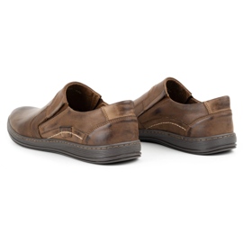 Olivier Men's moccasins made of 520MP leather, dark brown 3