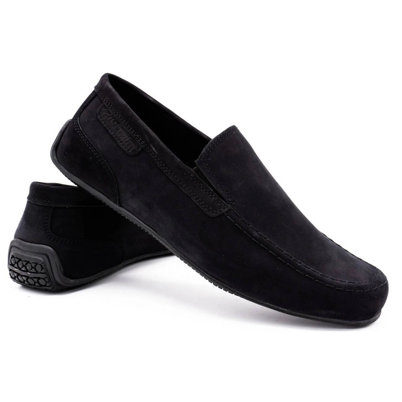 Polbut Men's leather loafers 2105 black nubuck 2 Polbut Men's leather loafers 2105 black nubuck 2