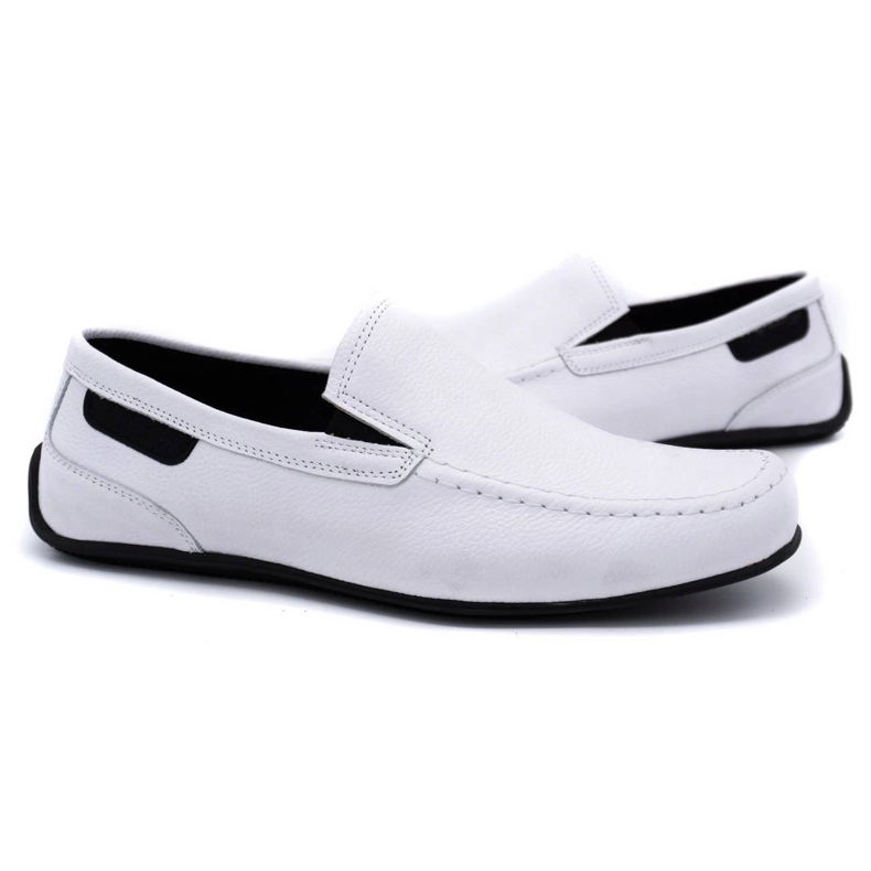 Polbut Men's leather loafers 2105 white 3 Polbut Men's leather loafers 2105 white 3