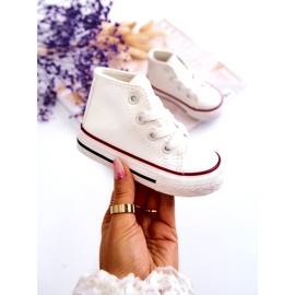 Children's high white sneakers 1