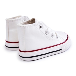 Children's high white sneakers 3