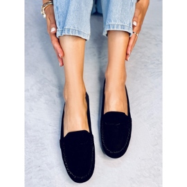 Seastar Anaya Black suede loafers for women 1