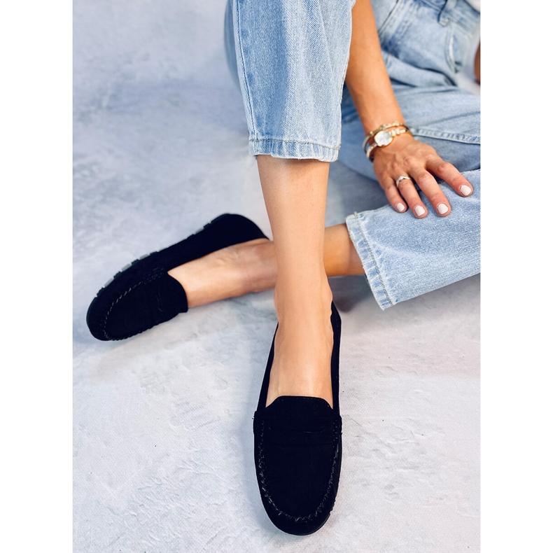 Seastar Anaya Black suede loafers for women 2