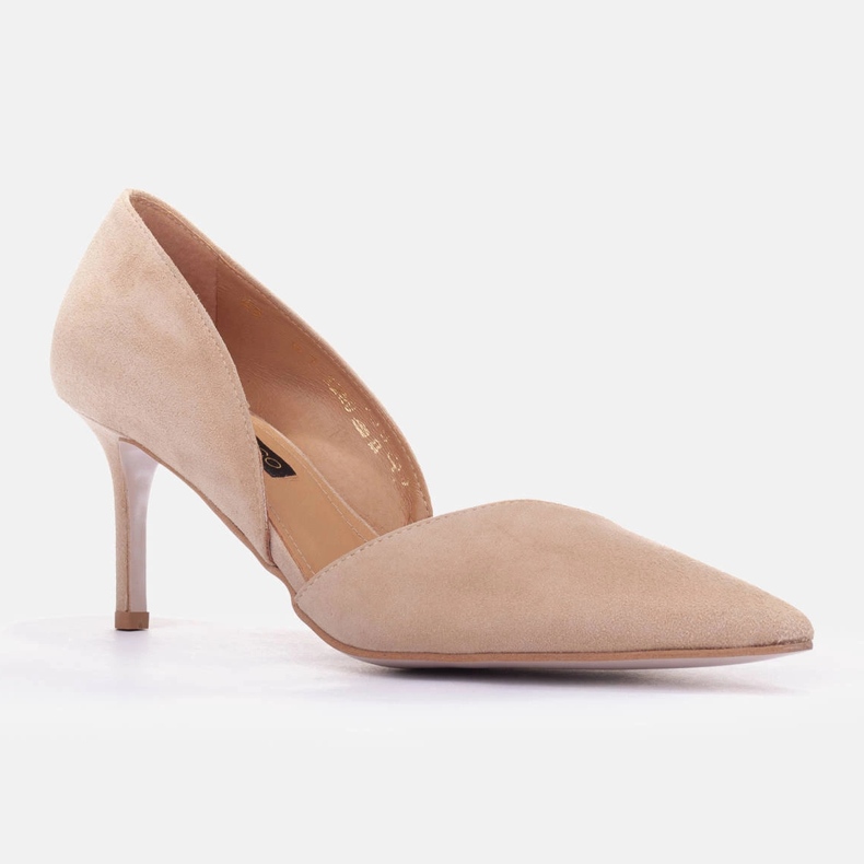 Marco Shoes Subtle stilettos made of natural suede beige 1 Marco Shoes Subtle stilettos made of natural suede beige 1
