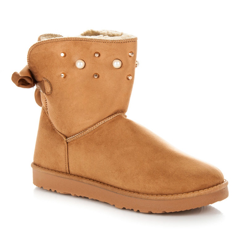 Kylie Mukluki with beads brown 1