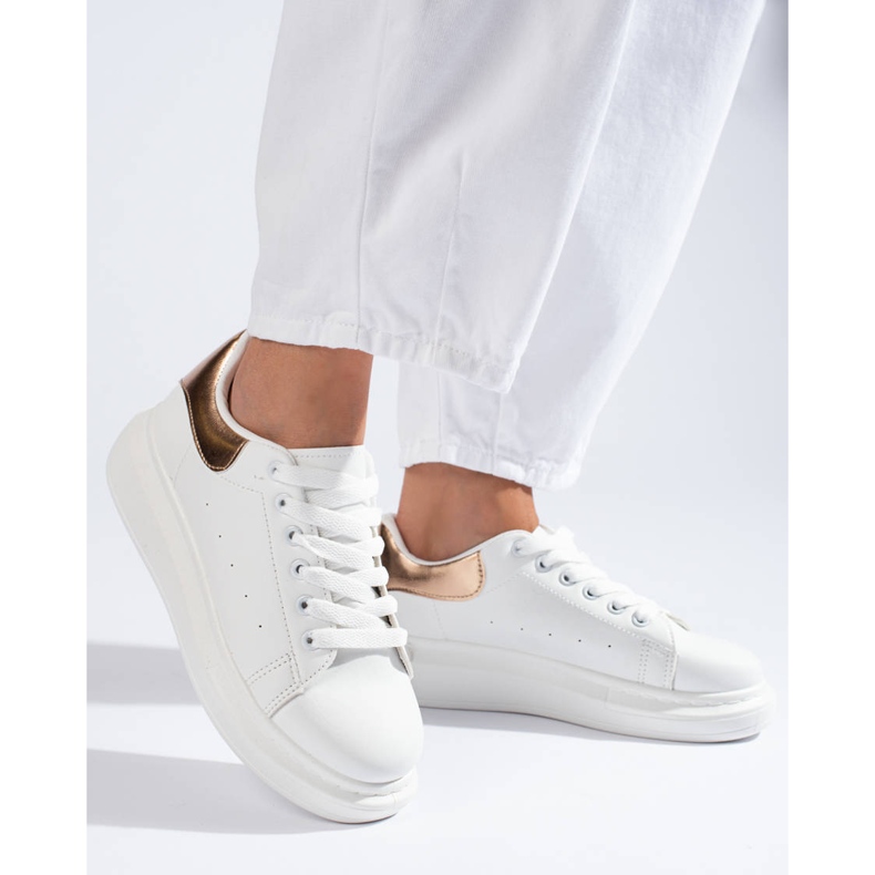 Shelovet women's white sports shoes 2