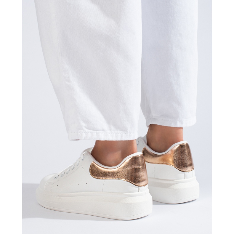 Shelovet women's white sports shoes 1